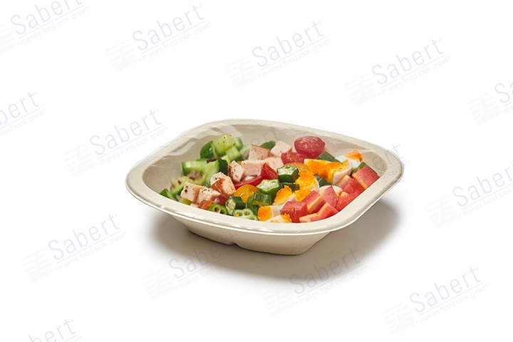 750ml Sealable pulp square tray