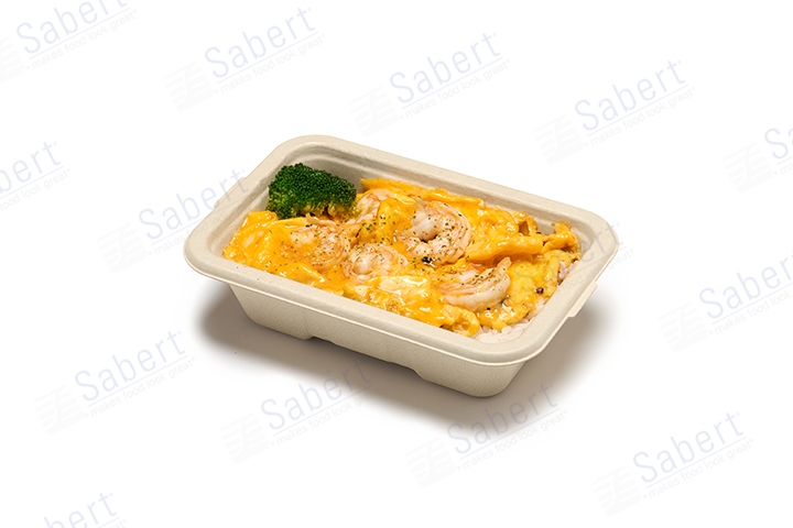 460ml Pulp sealable rice tray 