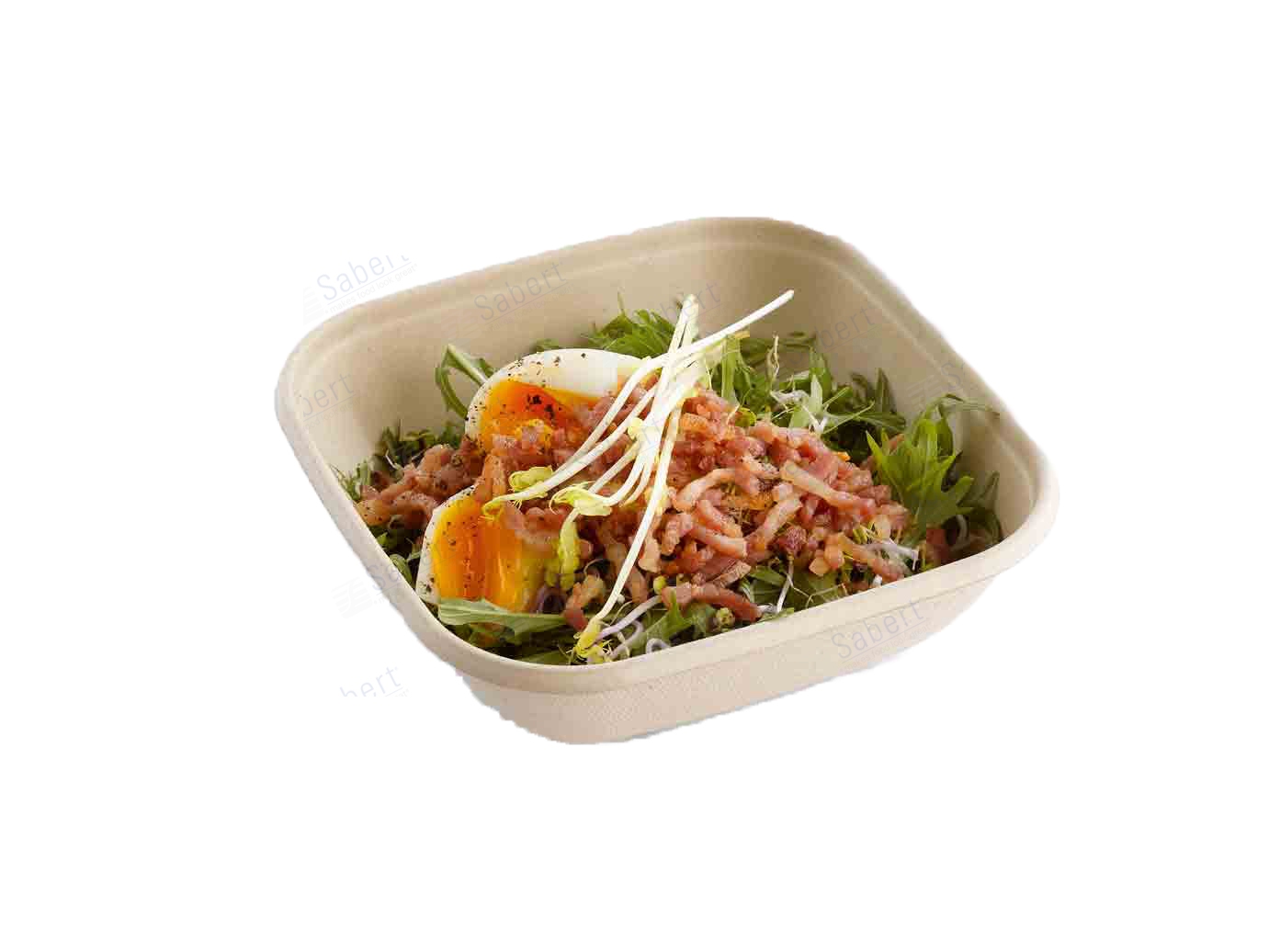 750 ml/ 17X17 cm pulp square bowl (laminated)