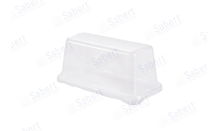 PET lid for 9X17 cm rect. cake tray