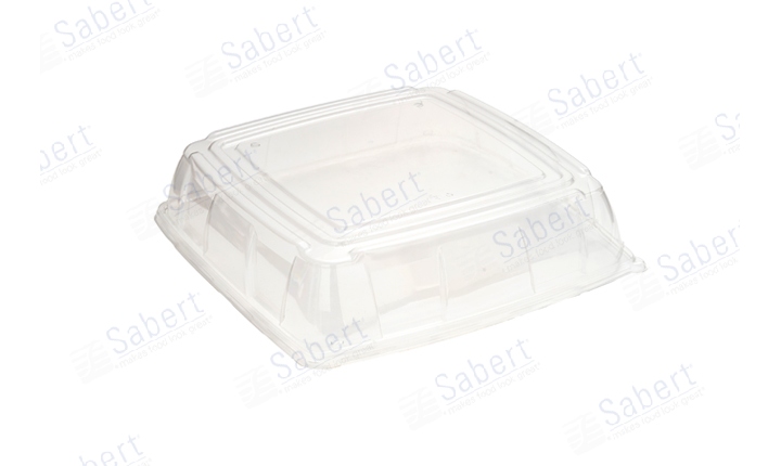 PET lid for 10.7 in pulp platter