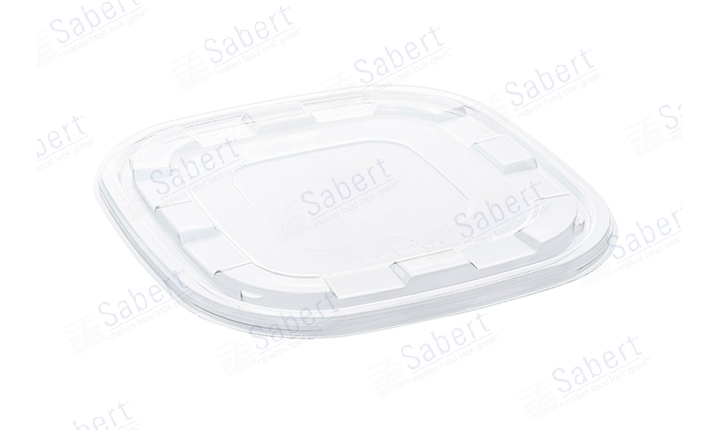 PET lid for 160/240 oz  pulp square bowl