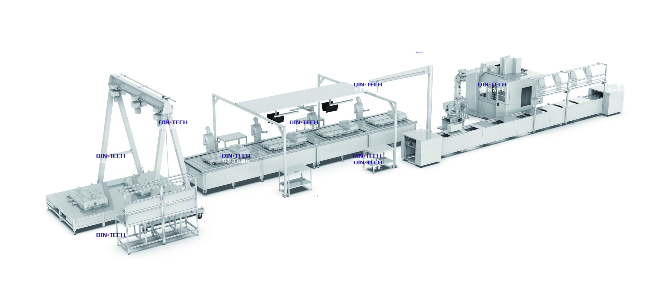 Waste power battery secondary utilization-battery pack dismantling production line