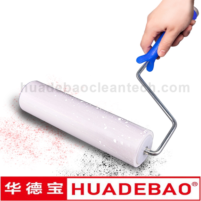 ESD Washable Silicone Handle Cleaning Dust Remover Sticky Roller for Floor Clothes