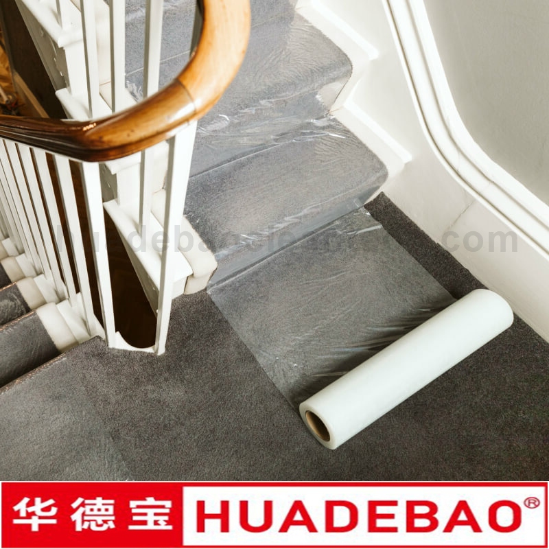 China Manufacture Waterproof Self-Adhesive Clear Carpet Protector Film 