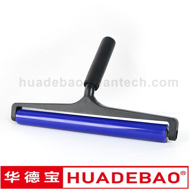 Dust Removal ESD Cleanroom Silicone Rubber Sticky Tacky Roller with Plastic Handle for Industry Use