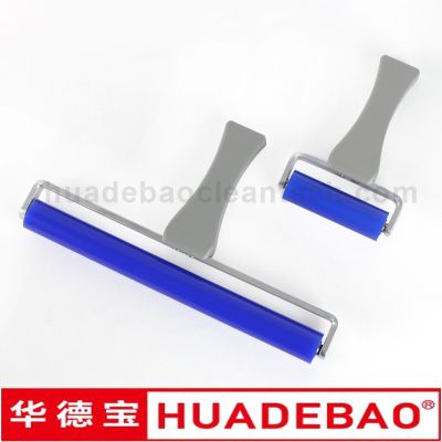 Dust Removal ESD Cleanroom Silicone Rubber Sticky Tacky Roller with Plastic Handle for Industry Use