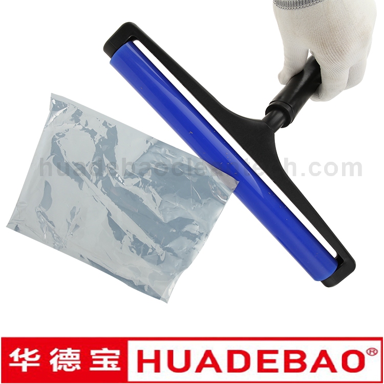 Dust Removal ESD Cleanroom Silicone Rubber Sticky Tacky Roller with Plastic Handle for Industry Use