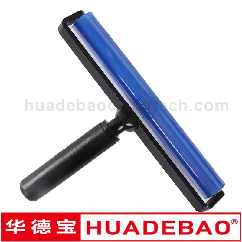 Dust Removal ESD Cleanroom Silicone Rubber Sticky Tacky Roller with Plastic Handle for Industry Use