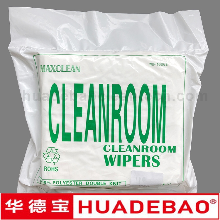 Disposable Laser Cut Class 1000 Lint Free White 9inch Industry Clean 100% Polyester Cleanroom Wipers