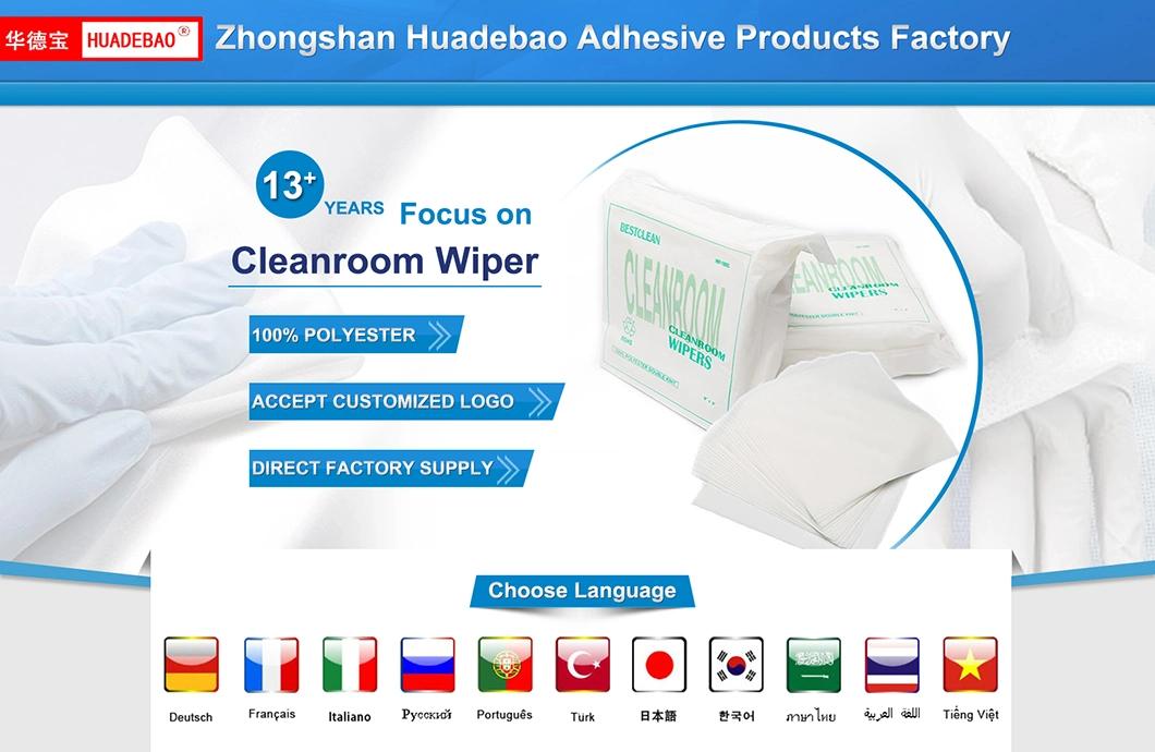 Direct Factory Supply Lint Free Cleaning Wipes Paper 100% Polyester Cleanroom Nonwoven Wiper