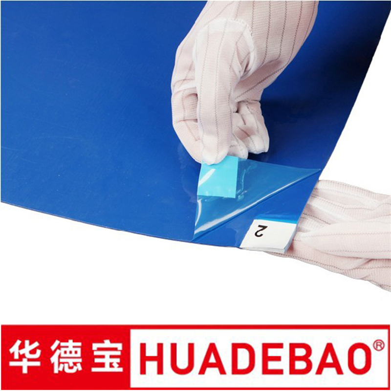 Strong Adhesive Easy-Peel Polyethylene Sheets No Residue Sticky Mat PE Clean Room Tacky Mat 18