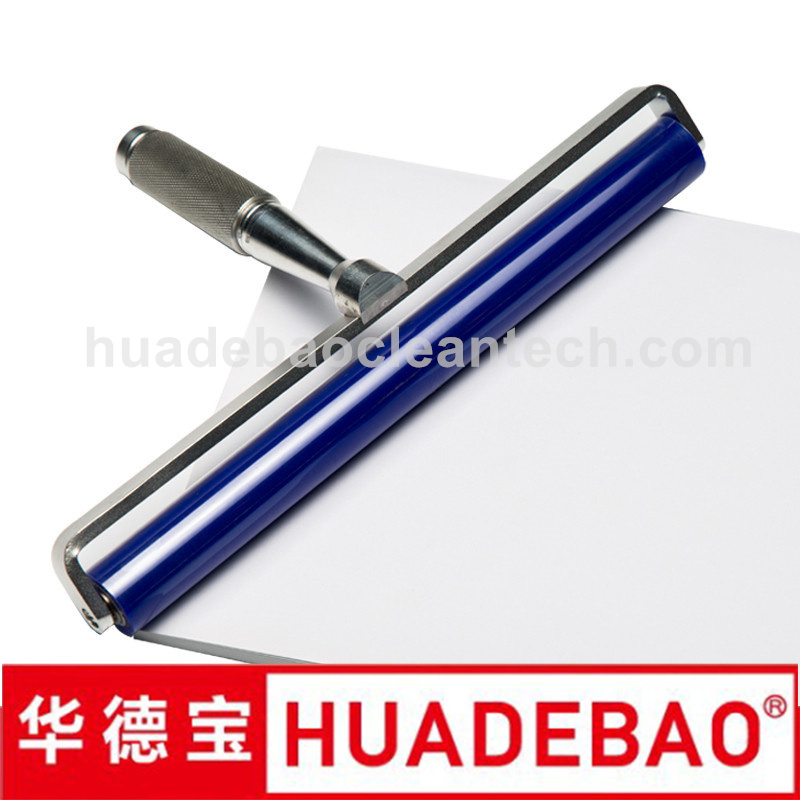 Dust Removal ESD Cleanroom Silicone Rubber Sticky Tacky Roller with Plastic Handle for Industry Use