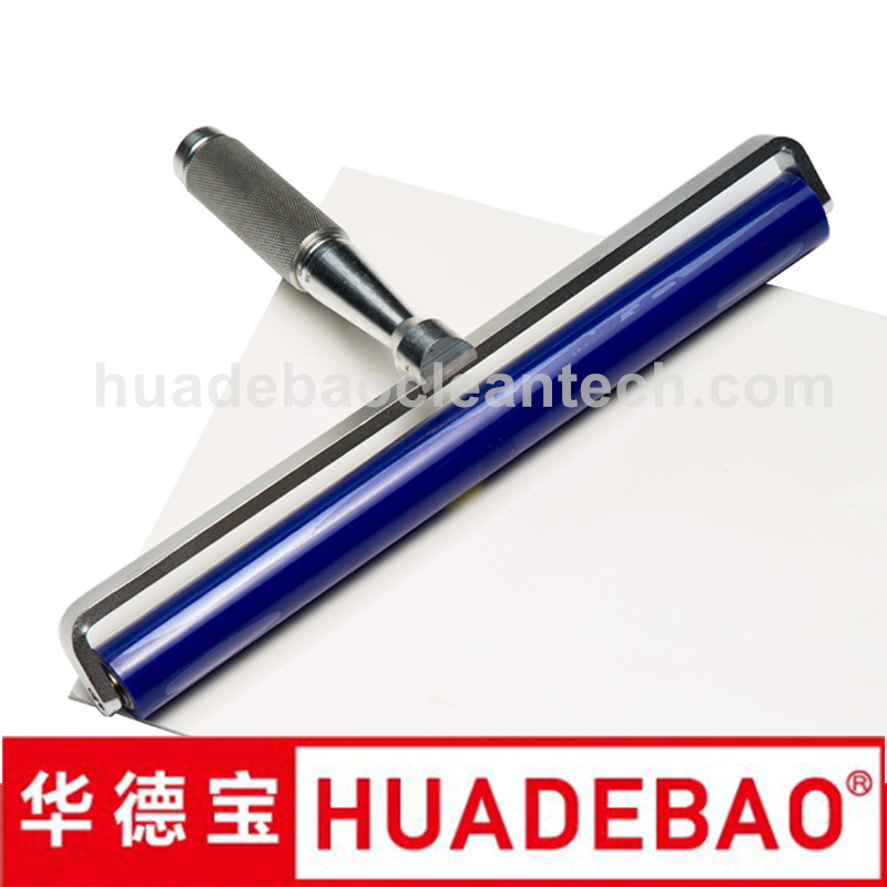 Dust Removal ESD Cleanroom Silicone Rubber Sticky Tacky Roller with Plastic Handle for Industry Use