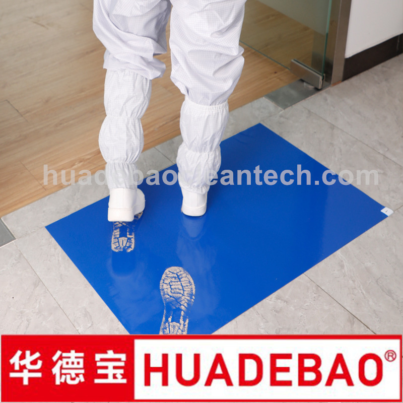 Strong Adhesive Easy-Peel Polyethylene Sheets No Residue Sticky Mat PE Clean Room Tacky Mat 18