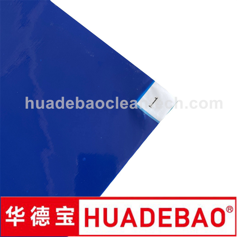 Floor Dust Control Tacky Mat Blue Disposable Peelable Electronic Factory PE Cleanroom Sticky Mats 