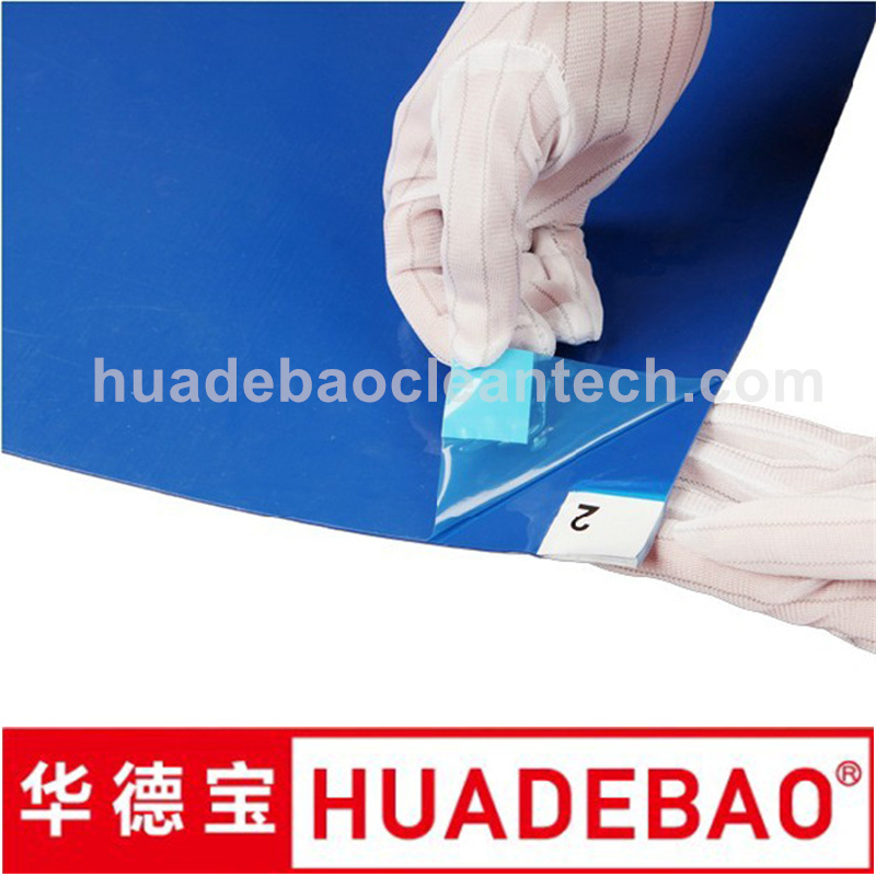 Strong Adhesive Easy-Peel Polyethylene Sheets No Residue Sticky Mat PE Clean Room Tacky Mat 18