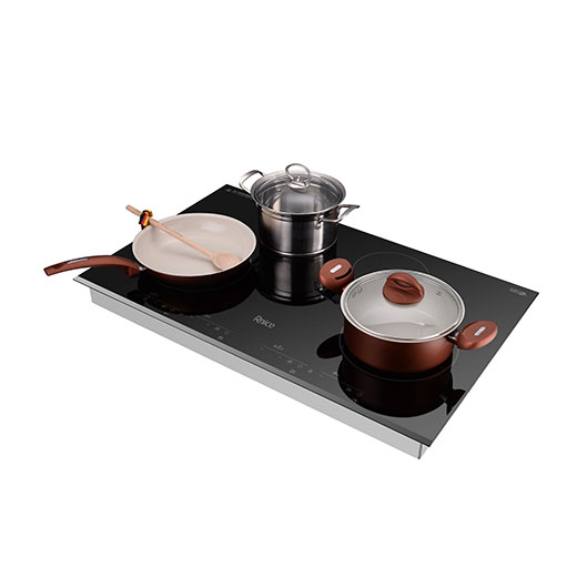 Multi-head embedded induction cooker