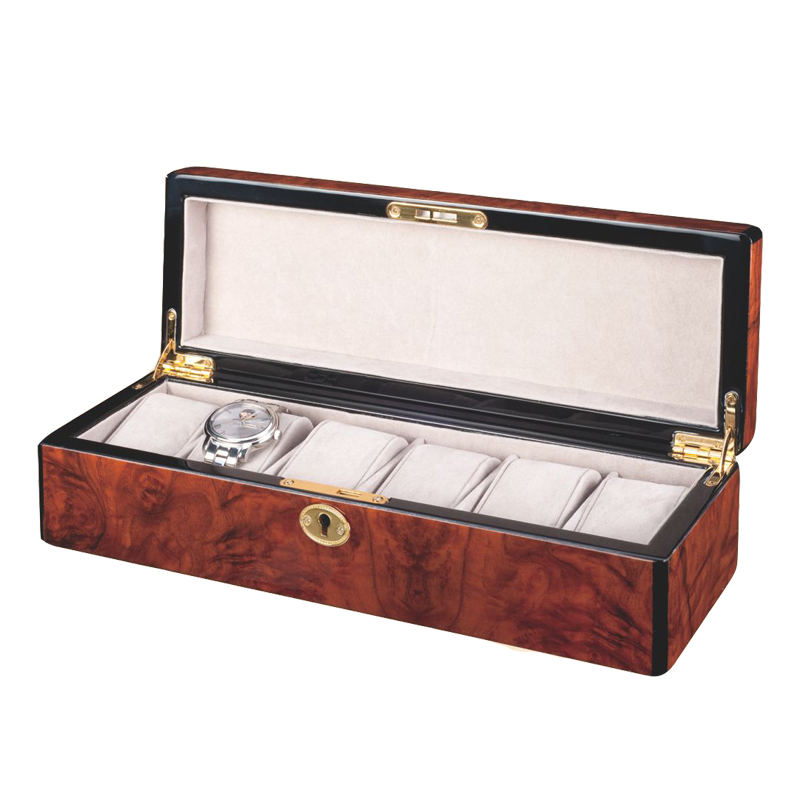 Wholesale Oem Watch Box Luxury Wood Watch Box Packaging Wooden Watch Display Box With Metal Hinge