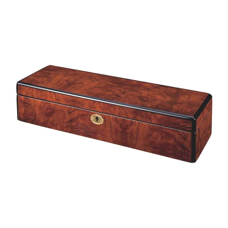 Velvet lining watch accessories display piano glossy lacquered custom case luxury watch lock box 