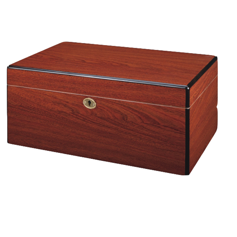 Factory OEM Color Natural Hardwood Wooden Humidor Cigar Gift Box With Partition