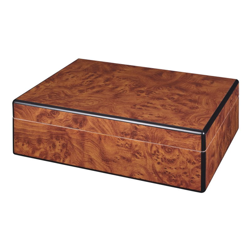Luxury wooden mahogany humidor gift packaging storage cigar box