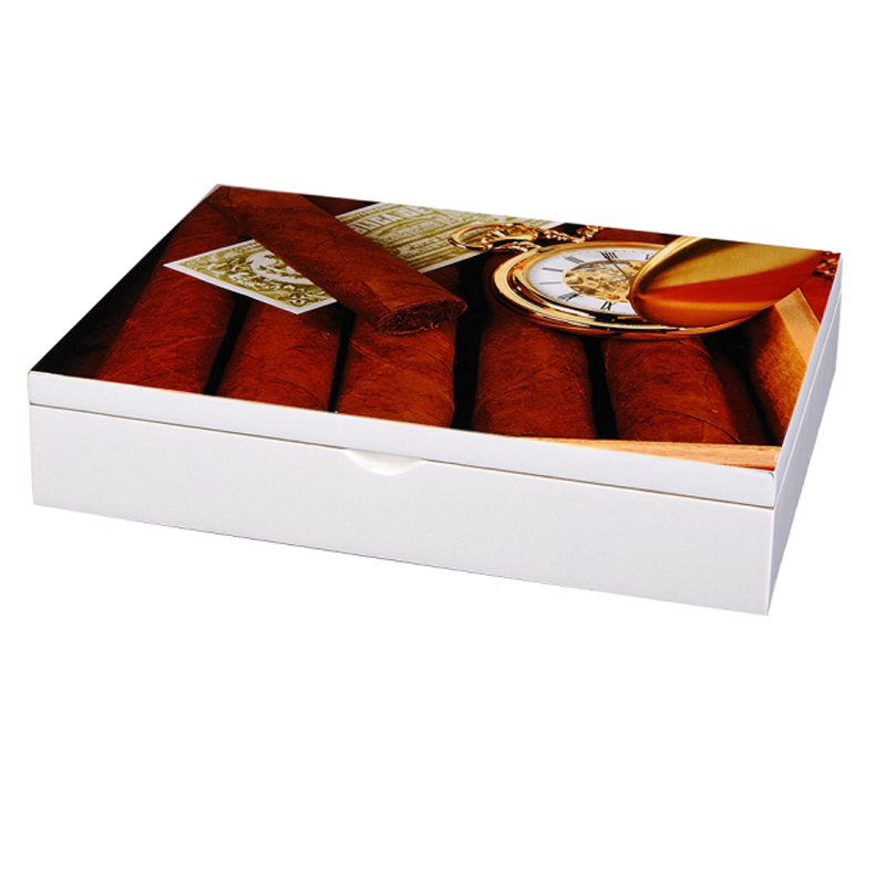 Wholesale custom spanish cedar wood box with hygrometer humidifier pack novelty cigar humido
