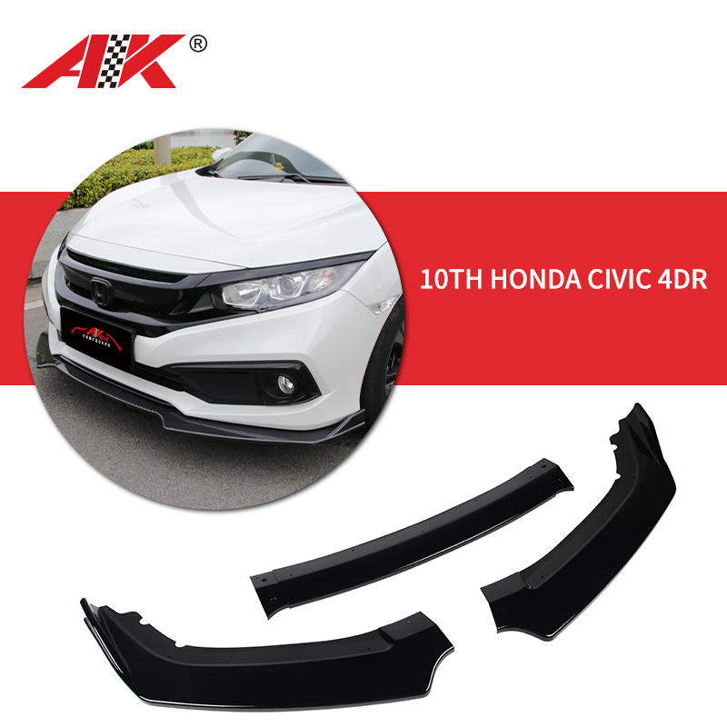 AK-89626 10th Honda Civic 4DR 2016-2018 front bumper lip