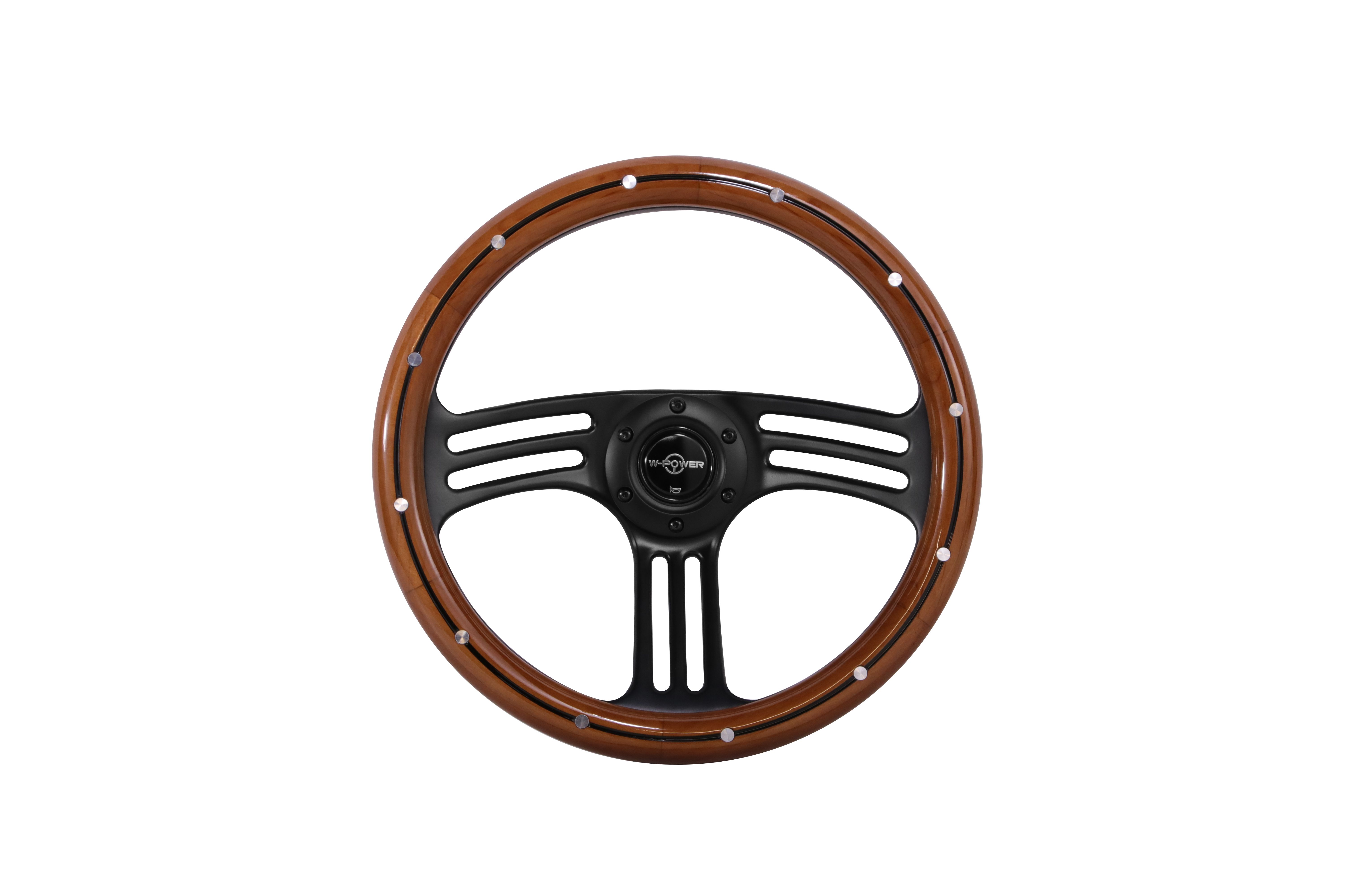 AK-8980 real wood steering wheel