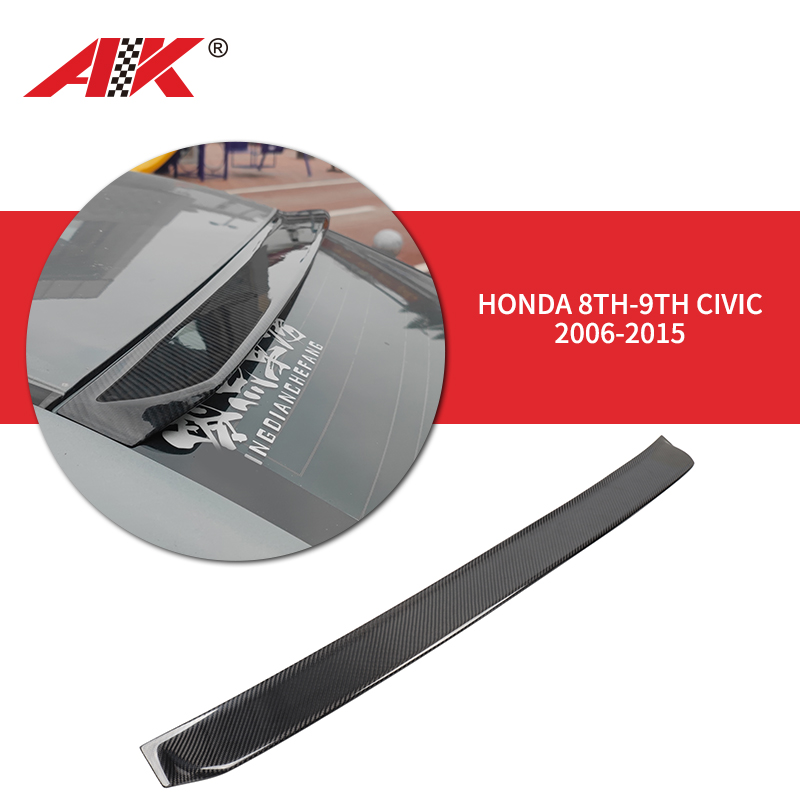 AK-6423 Honda 8th 9th Civic 2006-2015 Carbon Fiber Roof Spoiler 