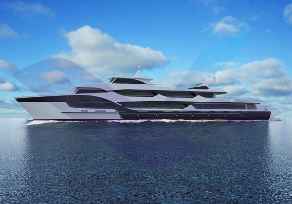 Exterior rendering of the 30-car / 480-passenger roll-off ferry