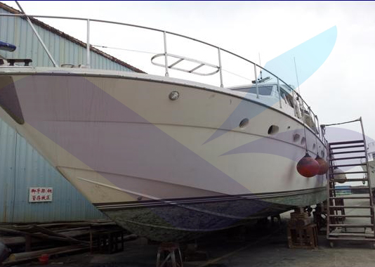 57ft yacht exterior paint refurbished