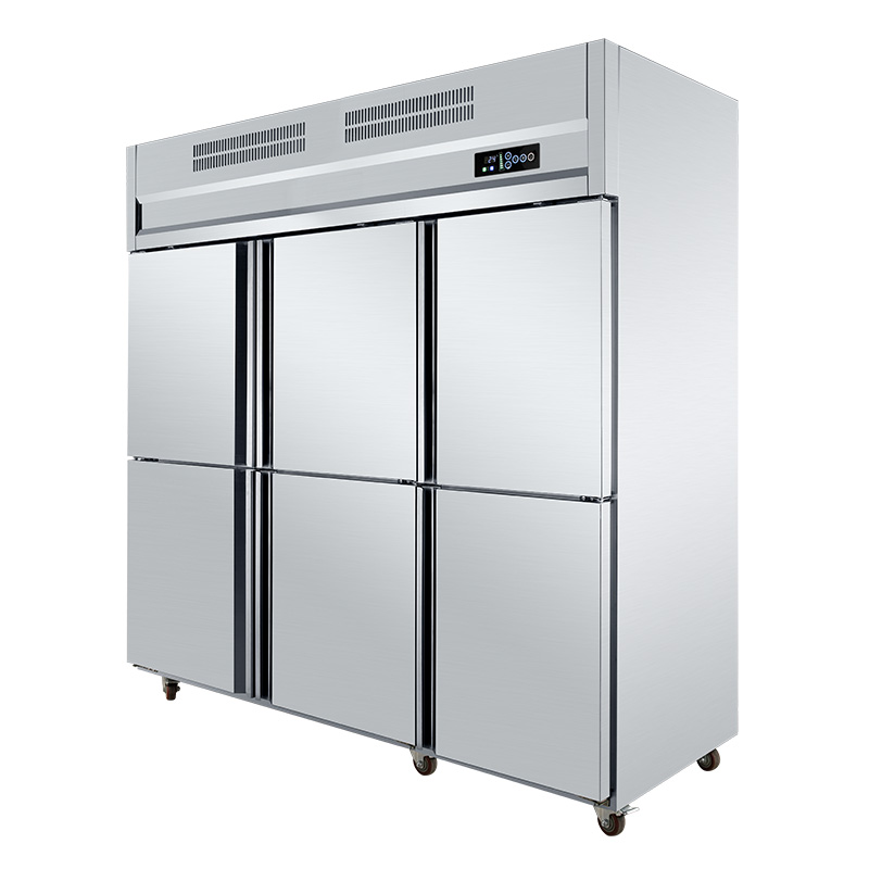 restaurant kitchen six door stainless steel 220v fridge freezer