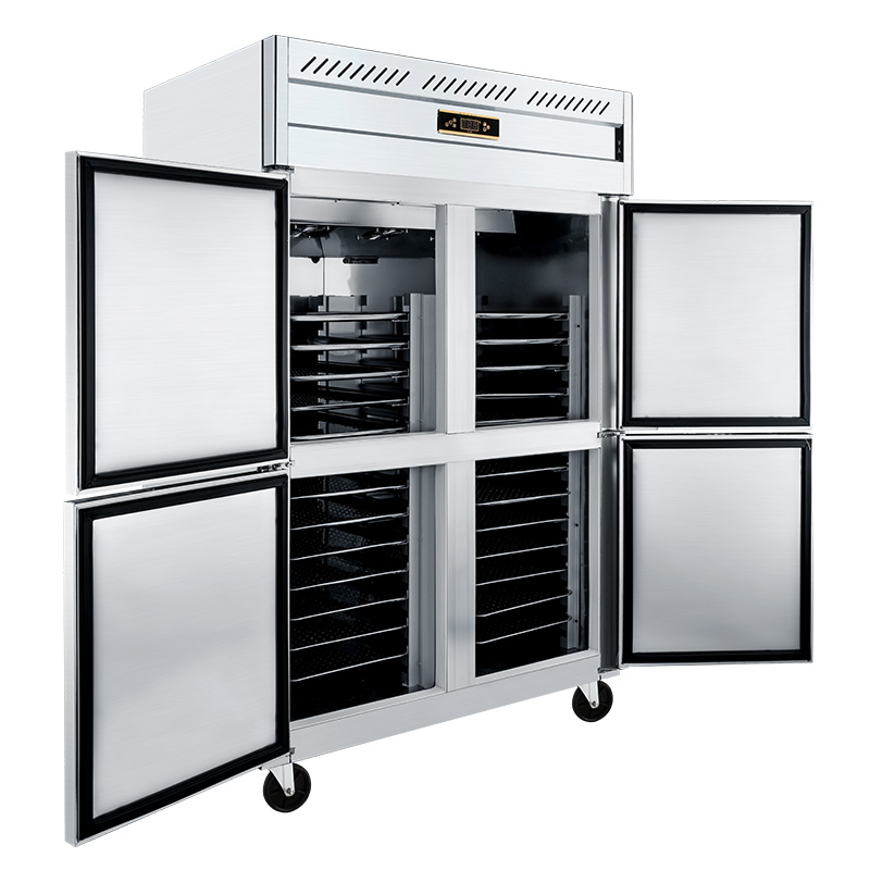 restaurant 4 doors stainless steel commercial kitchen refrigerator