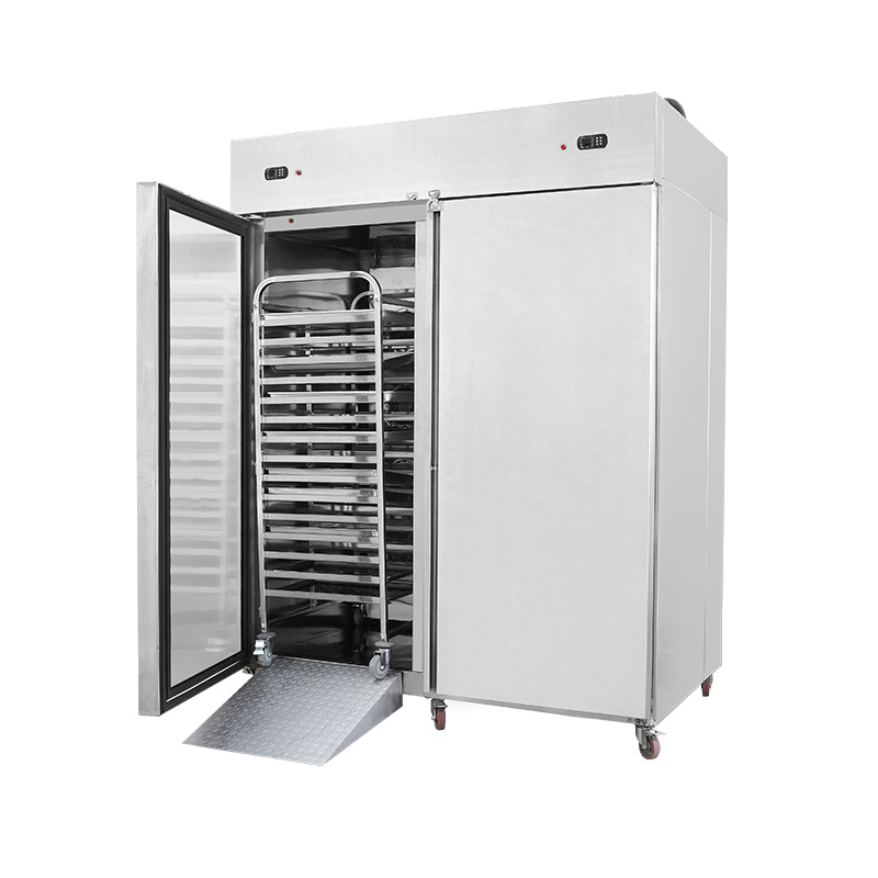 Super fast freezing stainless steel blast freezer with trolleys