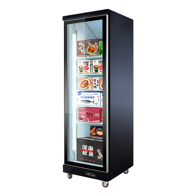 fan cooling upright glass freezer showcase commercial shop small upright freezer manufacturers