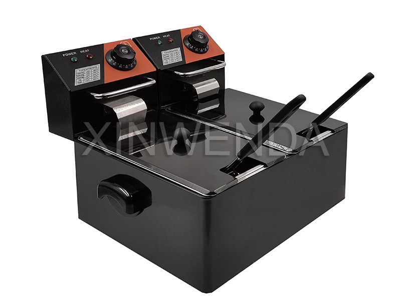 Black titanium electric deep fryer