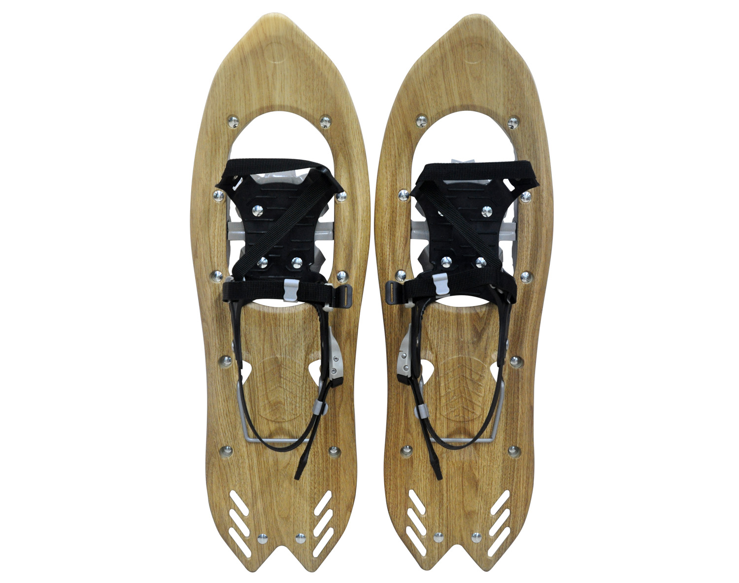 Wooden texture plastic snowshoes