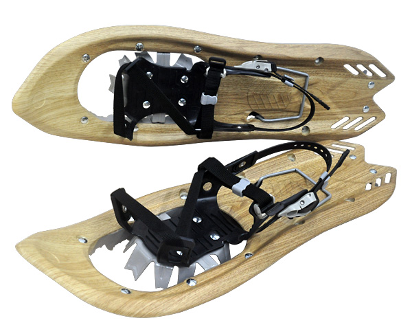 Wooden texture plastic snowshoes