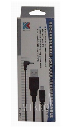 PSP RECHAGRAGABLE AND USB TRANSFER CABLE