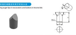 硬質(zhì)合金地質(zhì)材料-M21型用于鑲制采掘機截齒和單牙輪鉆頭齒