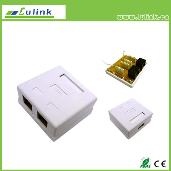 Cat6 UTP Double Port Surface Box