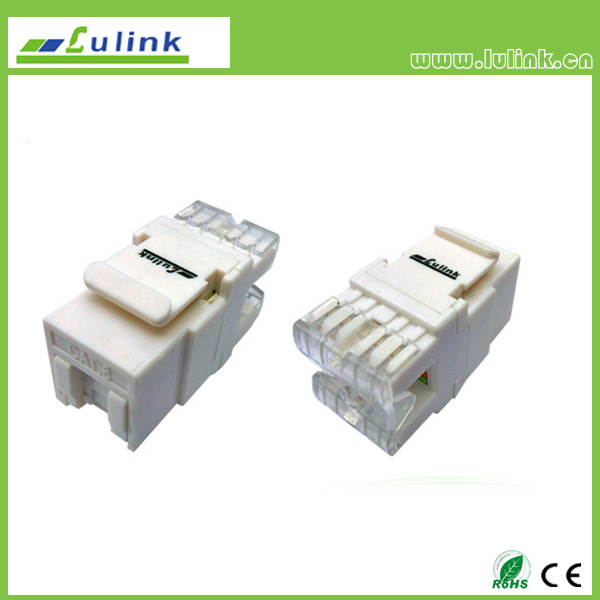 UTP Cat.6 RJ45 Keystone Jack 180 Degree with dust proof dhutter