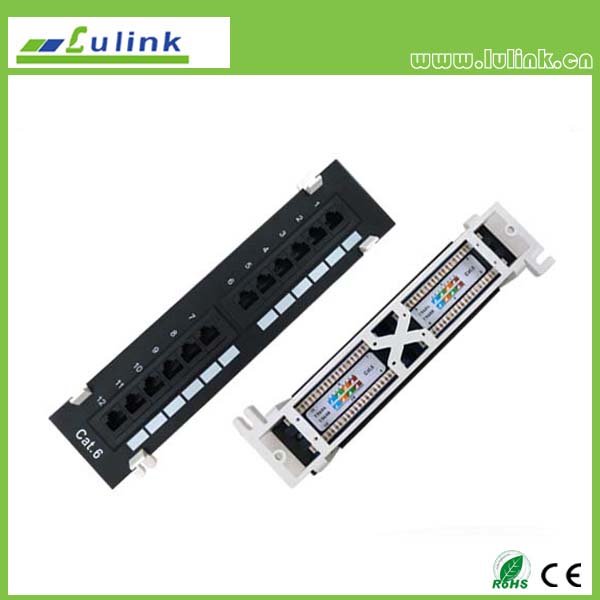 Cat6 UTP 12PORT Patch Panel（Double USE End）