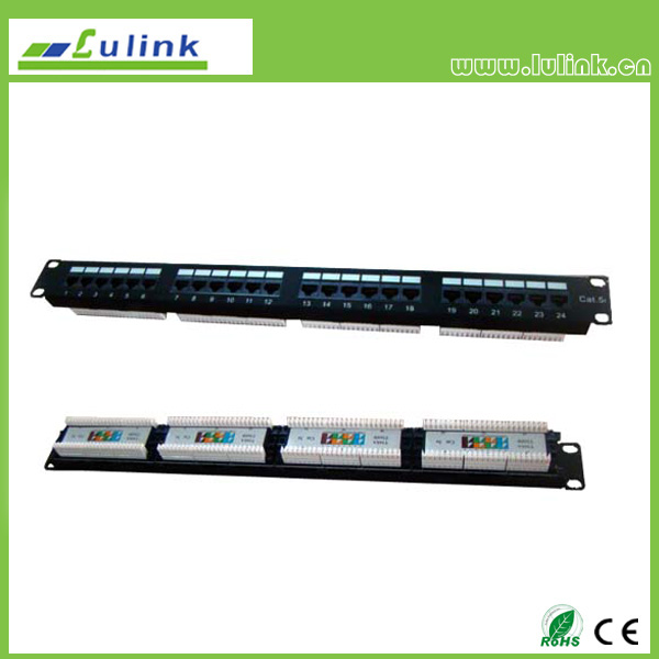 Cat5e UTP 24 PORT Patch Panel （4 Equal Part）