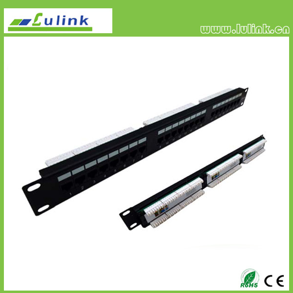 Cat5e UTP 24 PORT Patch Panel （3 Equal Part）