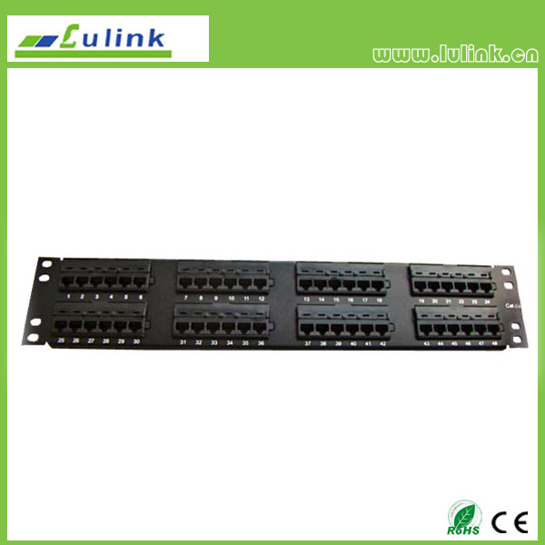 Cat5e UTP 48 PORT Patch Panel（Double USE End）