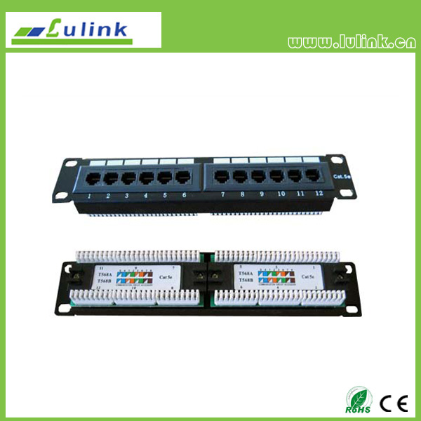 Cat5e UTP 12PORT Patch Panel (Krone/110 End)