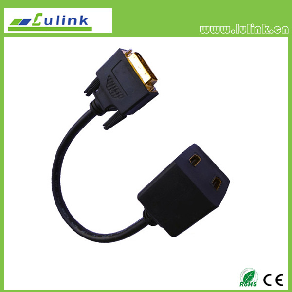 DVI 24+1 M/HDMI 19PIN M*2 Cable