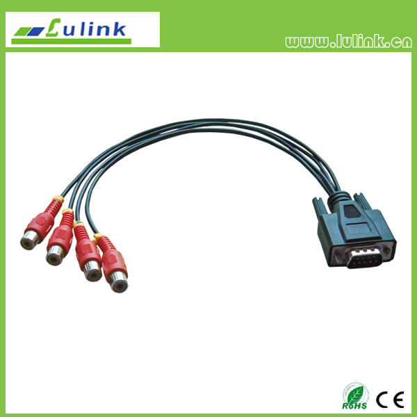 DB9 M TO 4RCA Female cable